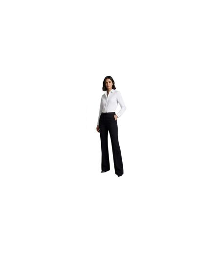 Pantalon De Smoking Motif/style Évasé Femme Noir Off White