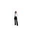 Pantalon De Smoking Motif/style Évasé Femme Noir Off White-1