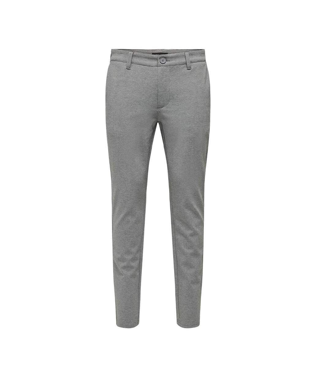 Pantalon fluide gris foncé homme only & sons thor-1