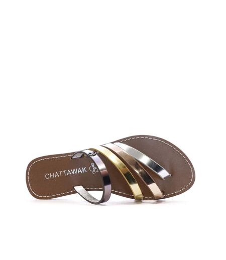Sandales doré/rose gold/ argenté femme chattawak roxanne