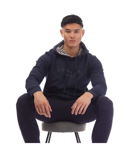 Sweat à capuche homme bleu marine Aquascutum
