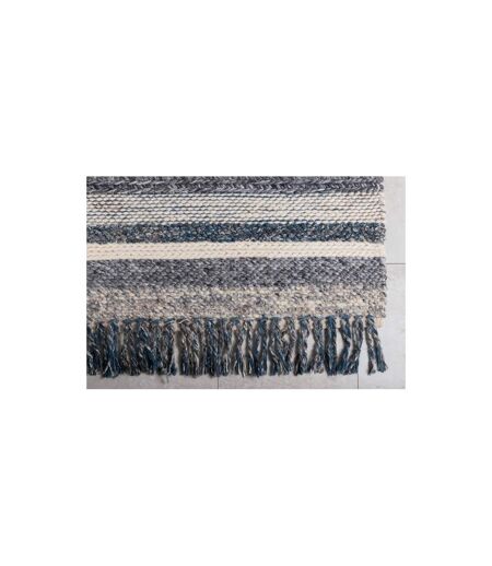 Tapis Déco en Laine Agra 170x240cm Bleu