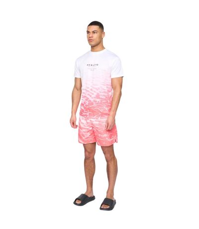 Mens Henpool T-shirt Coral Henleys
