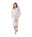 Womens/ladies star print dressing gown grey Generic