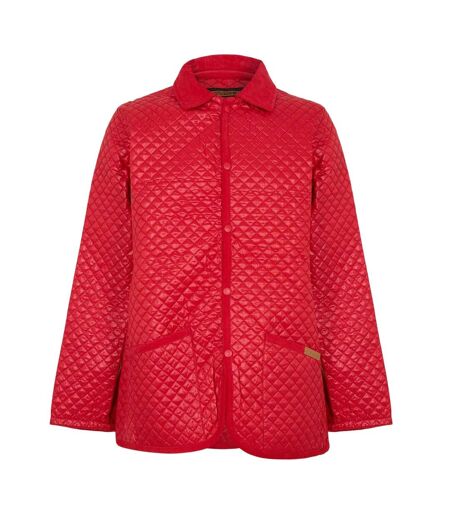 Mens Quilted Quilted Jacket Red Criminal Damage