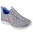 Womens/ladies summits new nature trainers grey/blue Skechers-1