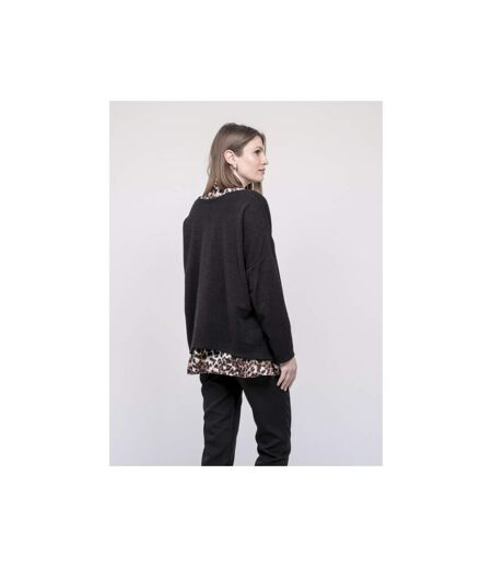 Pull 2 en 1 chemise léopard KUBILA - Dona X Lisa