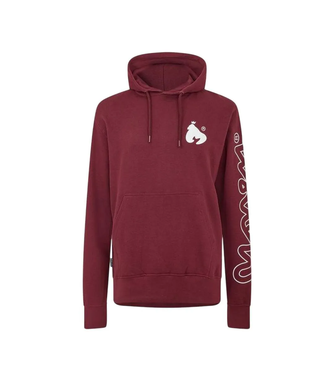 Mens Logo Polycotton Hooded Hoodie Red Money-1