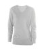 Kariban Womens/Ladies Cotton Acrylic V Neck Sweater (Gray Melange) - UTPC3814