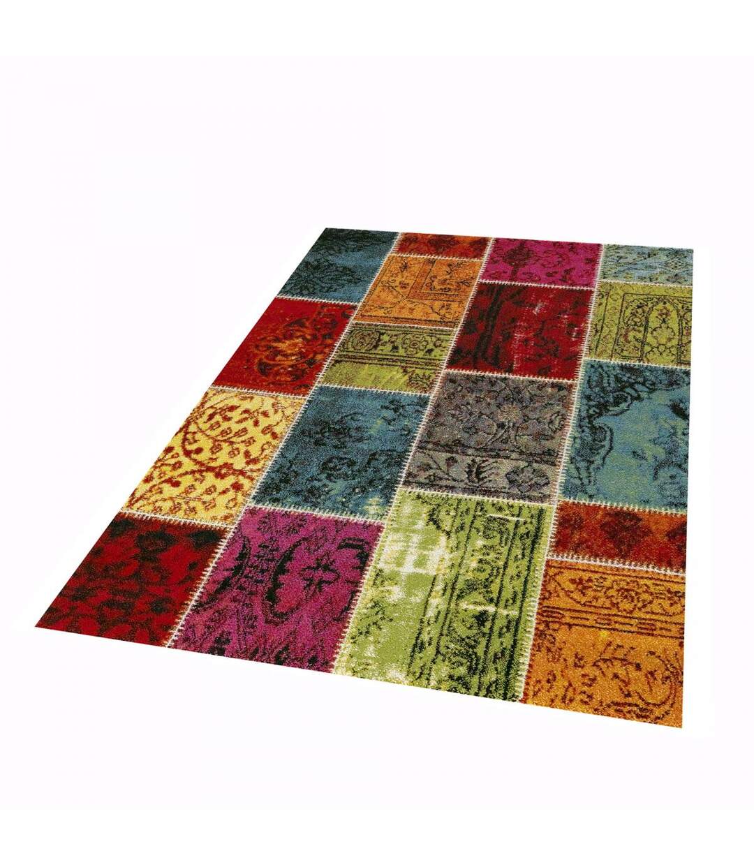 Tapis salon et chambre tissé motif géométrique PATORKA