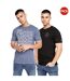 T-shirts Bestforth Homme Noir Bleu Crosshatch-1