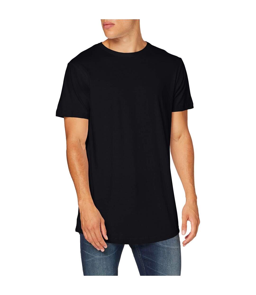T-shirt Motif/style Façonné Homme Noir Build Your Brand-2