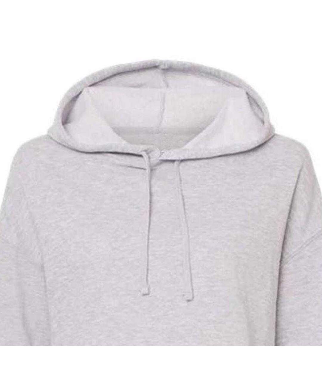 Sweat À Capuche Femme Gris Miso-3