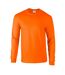 T-shirt Manches Longues Adulte Orange Fluo Gildan-1