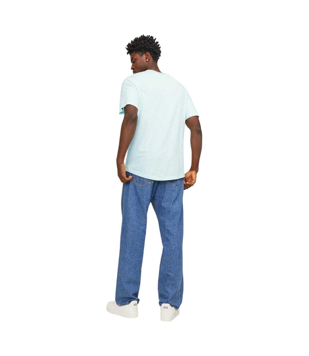 T-shirt Motif/style Uni Homme Bleu Mer Jack And Jones-3
