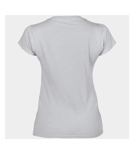 Gildan Ladies Soft Style Short Sleeve V-Neck T-Shirt (White)