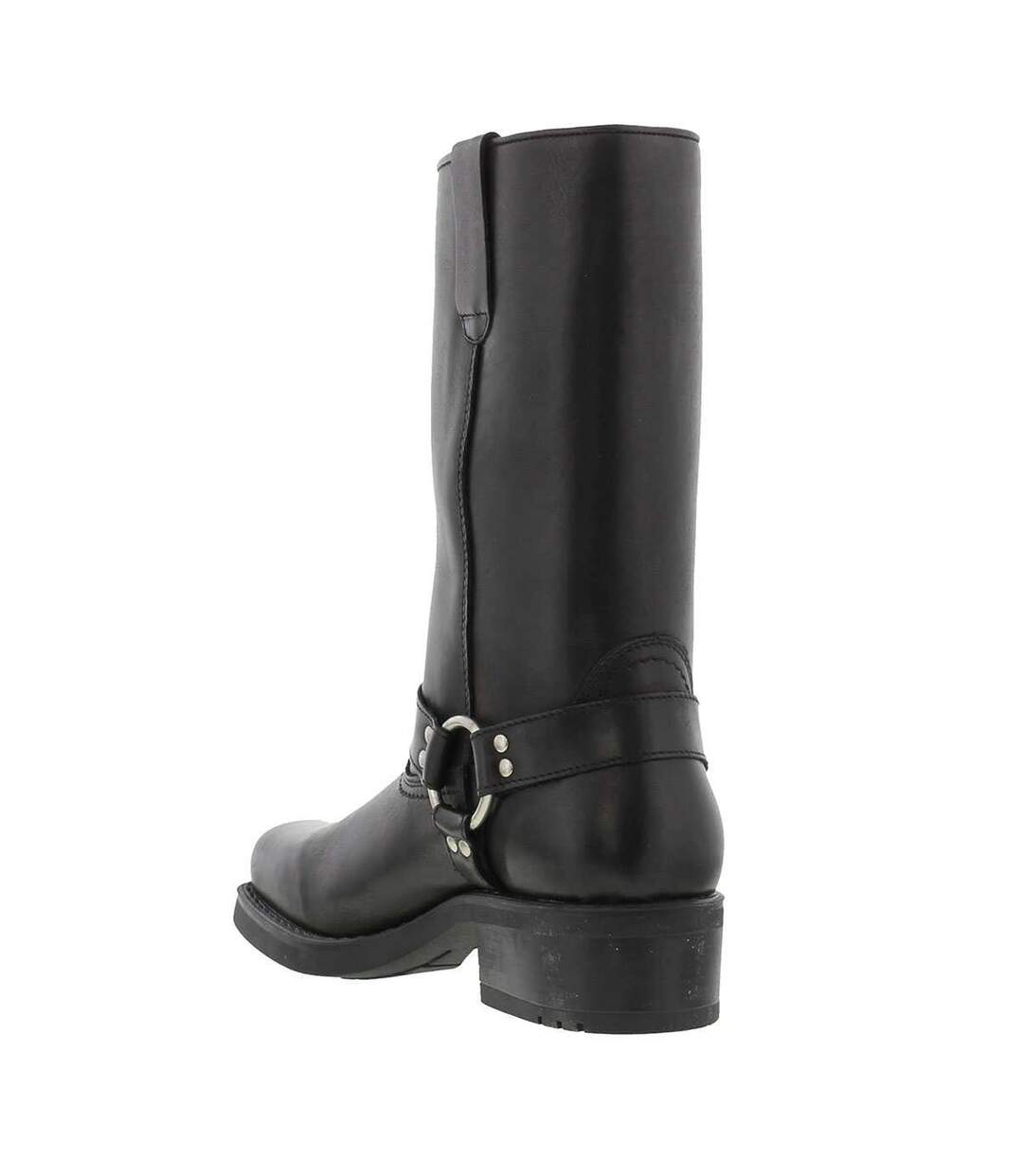 Woodland Mens High Harley Western Harness Leather Boots (Black) - UTDF578-2