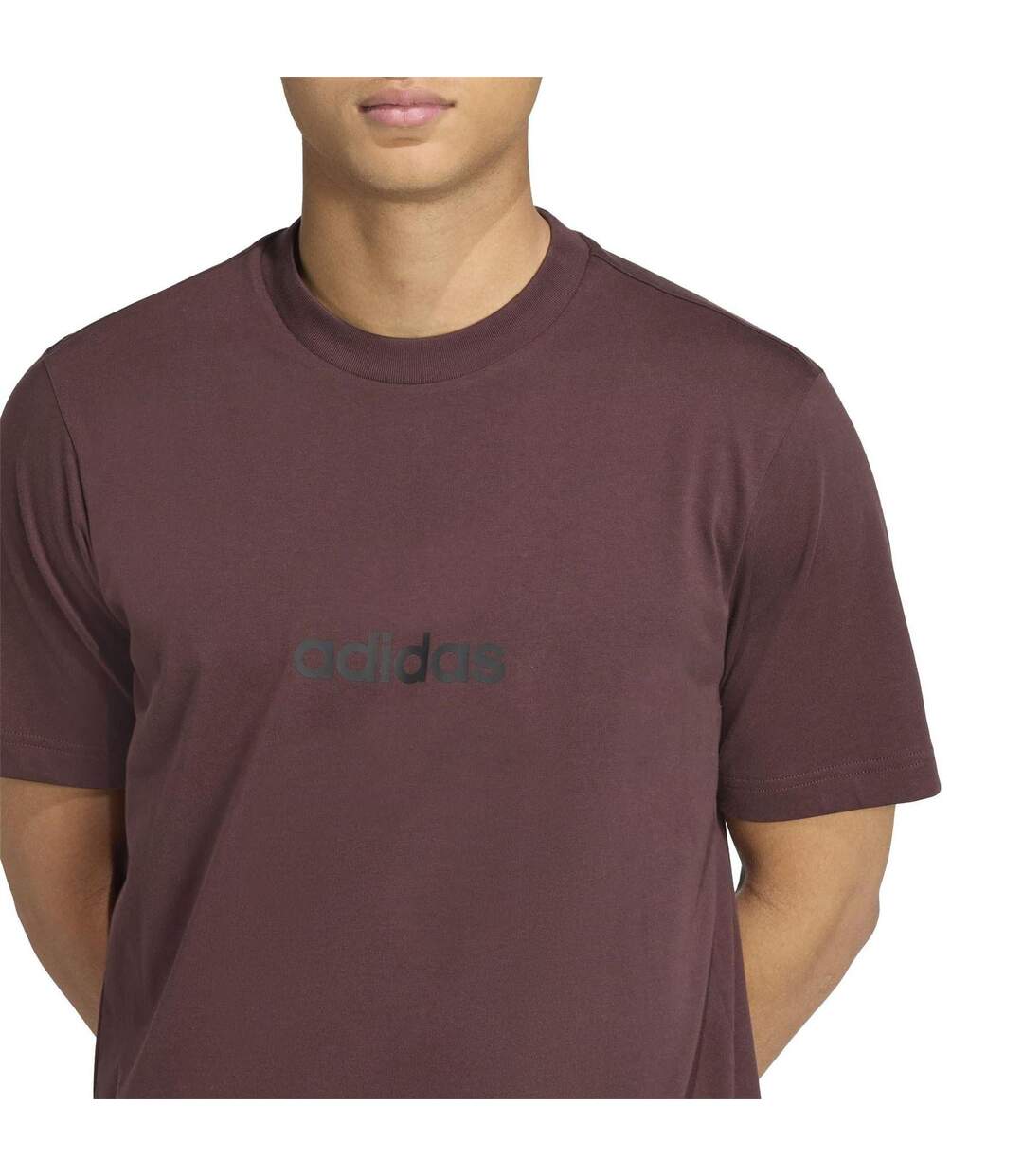 T-shirt Motif/style Logo Essentials Homme Marron Adidas-4