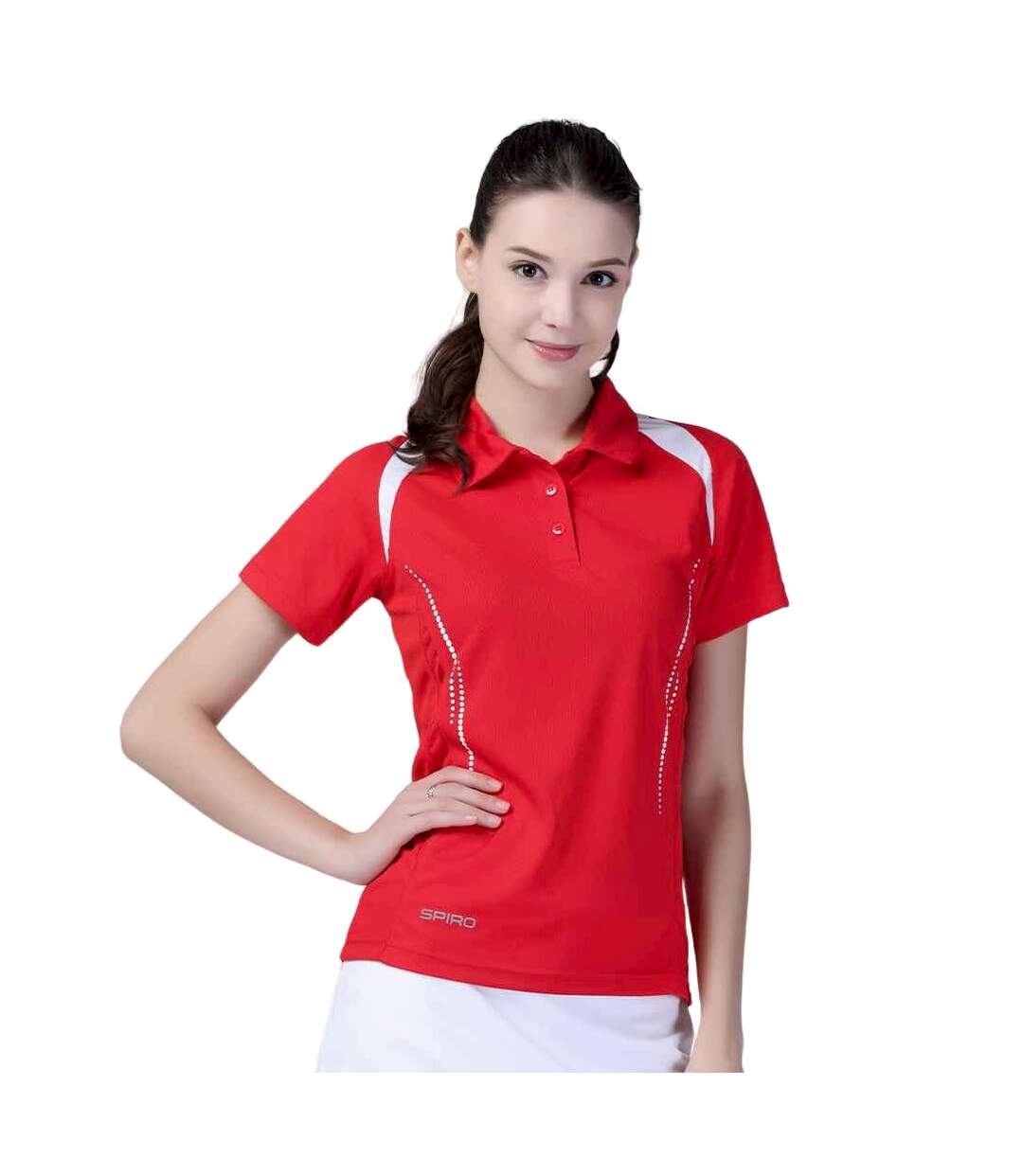 Polo team spirit femme rouge / blanc Spiro