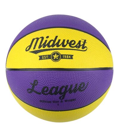 Midwest - Ballon de basket LEAGUE (Jaune / Violet) (Taille 7) - UTRD1220