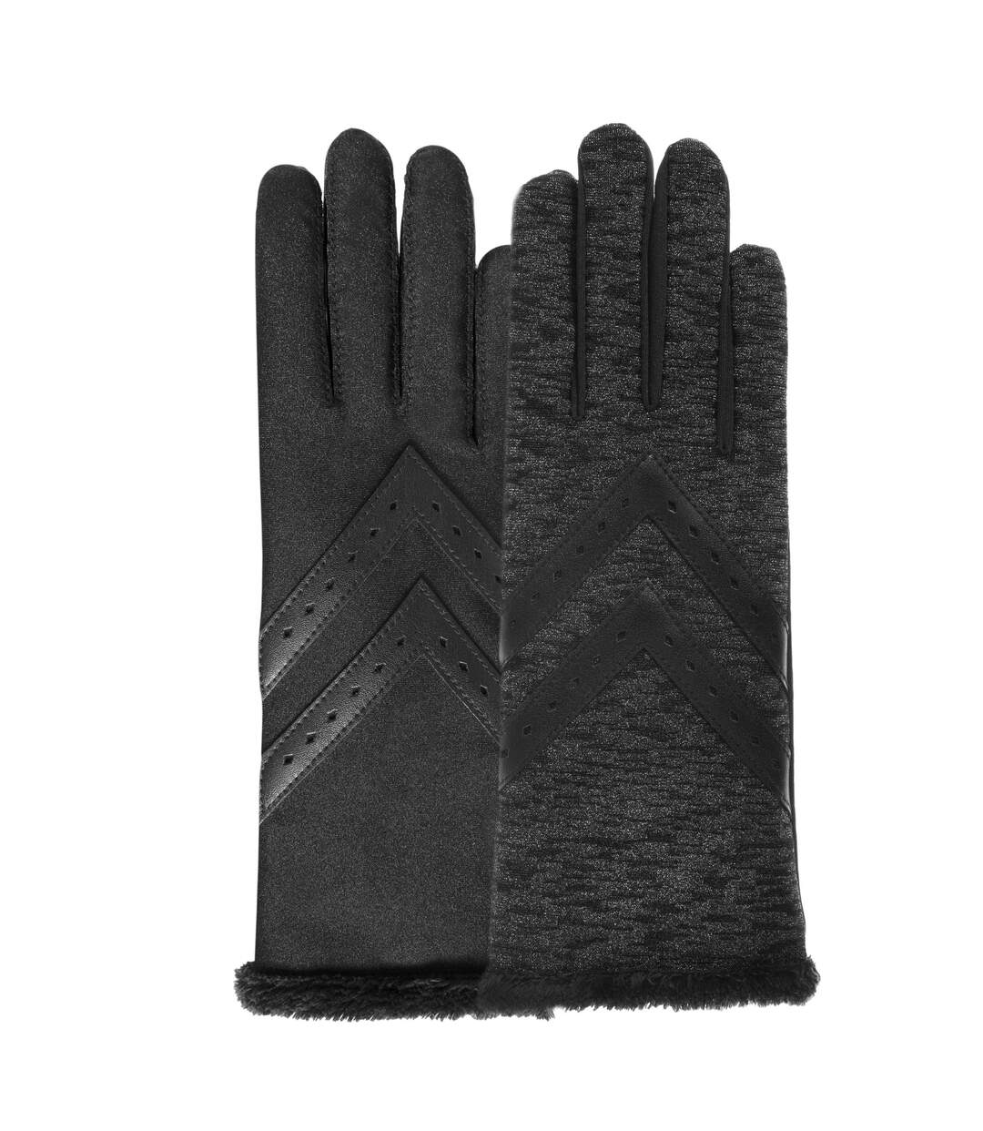 Isotoner Gants femme tactiles en tissu recyclé, doublés chaud, taille unique