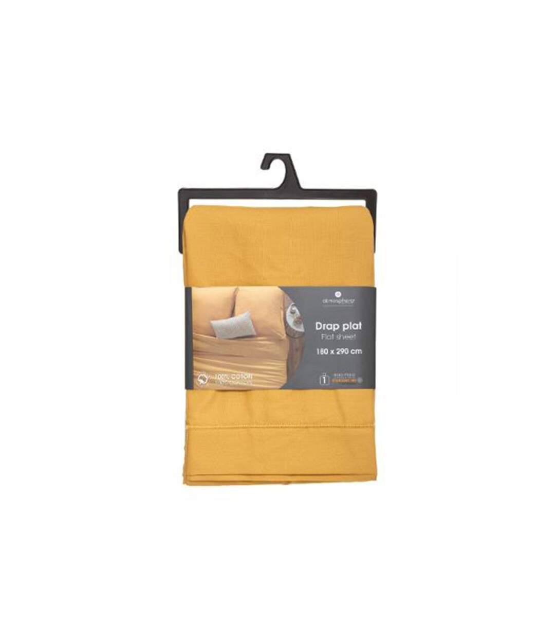 Drap Plat Intérieur 180x290cm Ocre-3