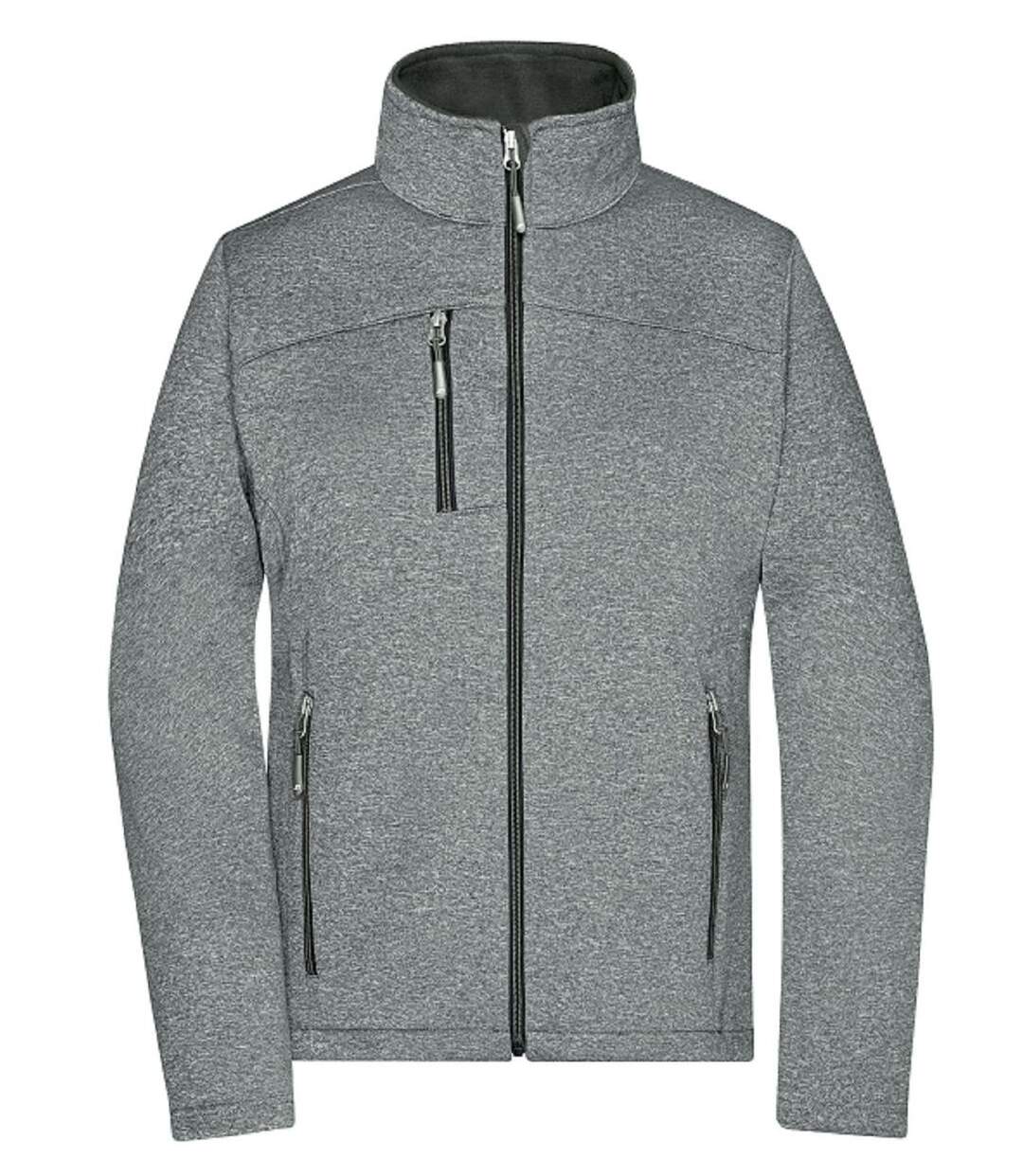 Veste softshell - Femme - JN1147 - gris chiné et noir-1