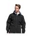 Mens Ice Fell Hooded Soft Shell Jacket Black Black WORK-GUARD By Result-2