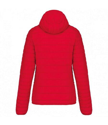 Kariban Womens/Ladies Lightweight Hooded Padded Jacket (Red) - UTPC6397