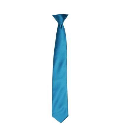 Premier Colours Mens Satin Clip Tie (Teal) (One size) - UTRW4407