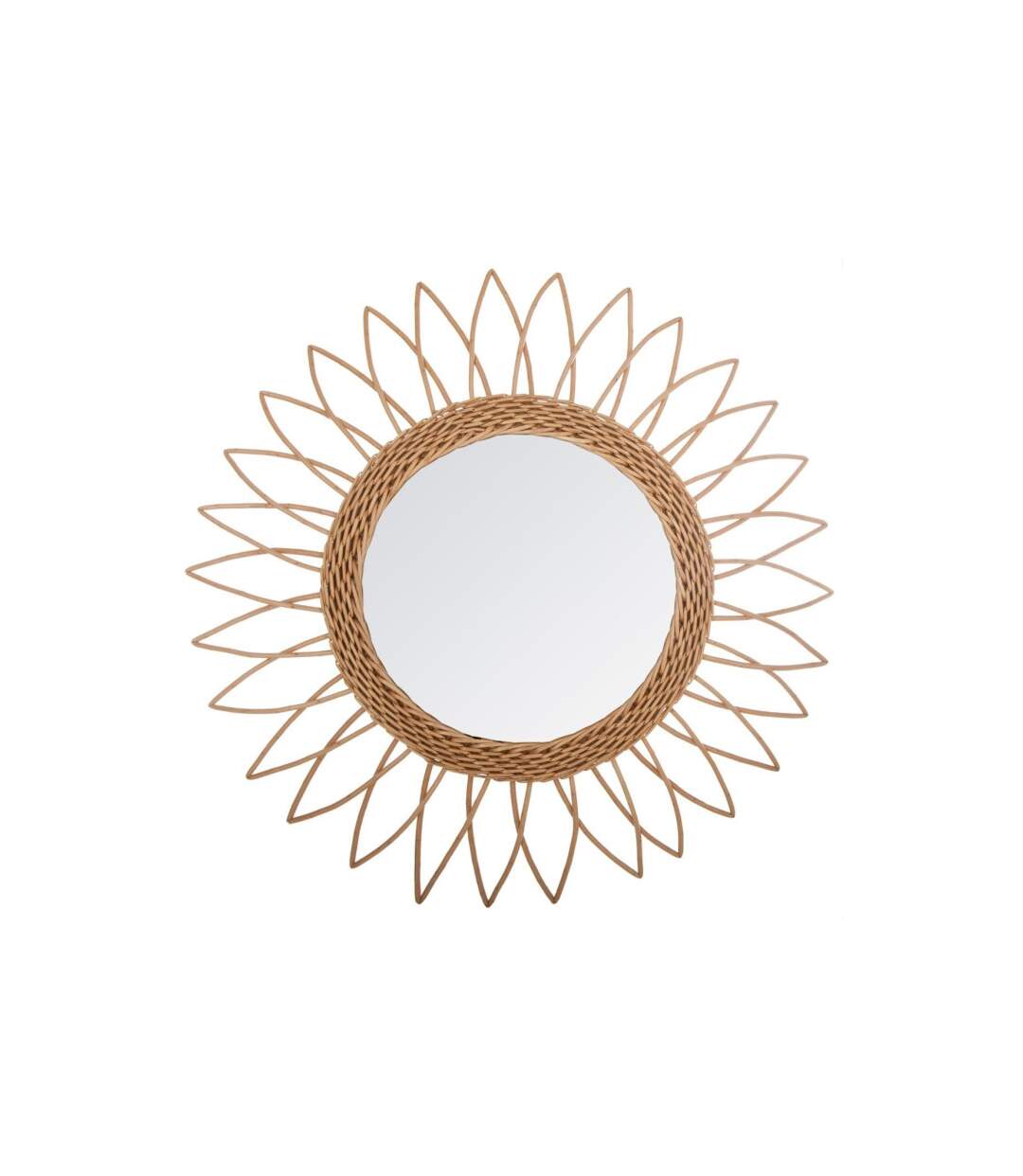 Miroir en Rotin Pointe 50cm Beige-1