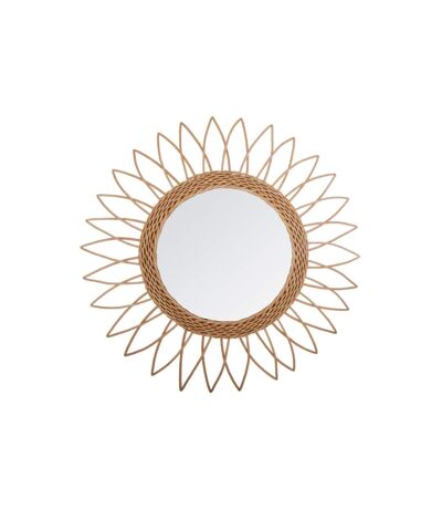 Miroir en Rotin Pointe 50cm Beige