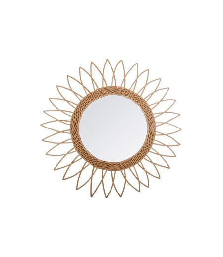 Miroir en Rotin Pointe 50cm Beige