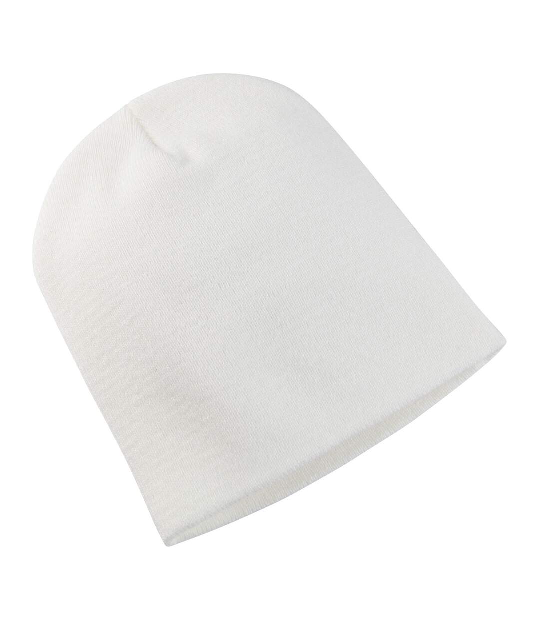 Bonnet épais adulte unisexe blanc Yupoong-1