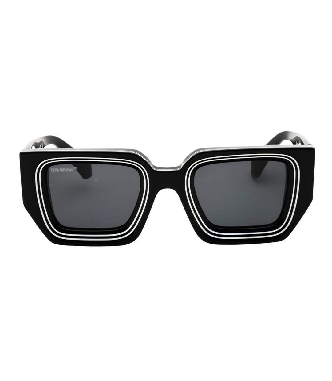 Lunettes De Soleil Motif/style Contour Francisco Adulte Taille Unique Noir Gris Foncé Off White-1