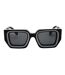 Lunettes De Soleil Motif/style Contour Francisco Adulte Taille Unique Noir Gris Foncé Off White-1