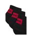 Lot De 3  Socquettes Homme Noir Hugo-3