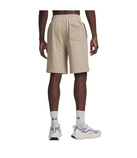Mens Rival Logo Shorts Khaki Black Under Armour