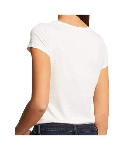 T-shirt Blanc/Rose Femme Morgan Dtoi - L