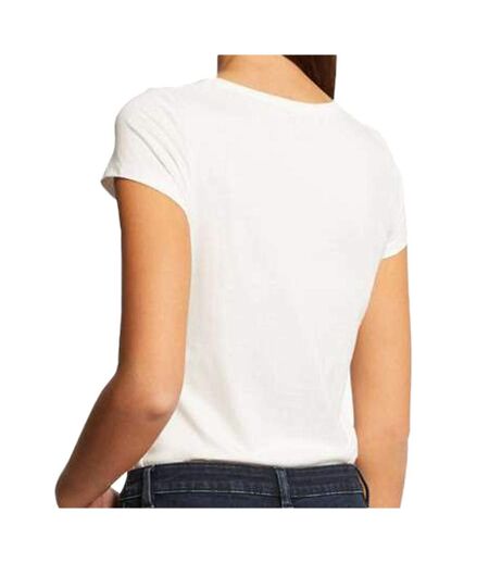 T-shirt Blanc/Rose Femme Morgan Dtoi - L