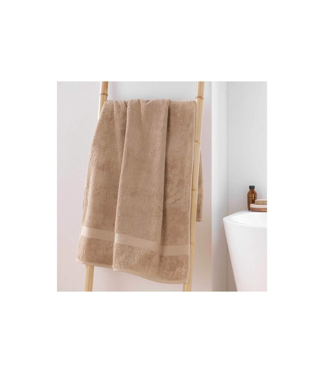 Drap de Douche Elegance 70x130cm Noisette-3