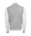 Blouson D'université Adulte Gris Chiné Blanc Build Your Brand-2
