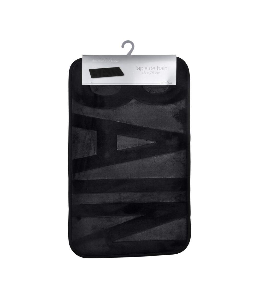 Tapis de Bain Microfibre Relief 45x75cm Noir-3