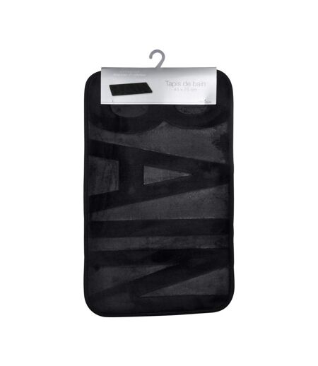 Tapis de Bain Microfibre Relief 45x75cm Noir
