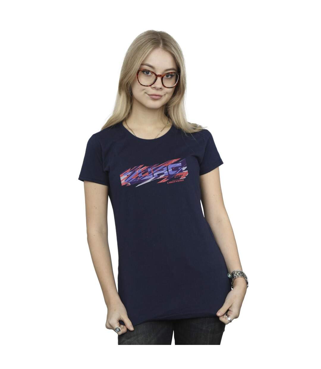 Disney Femme/Ladies Lightyear Zurg Graphic Title Cotton T-Shirt (Bleu marine) - UTBI29096-2