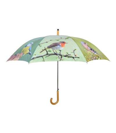 Grand parapluie bois et métal toile polyester Oiseaux