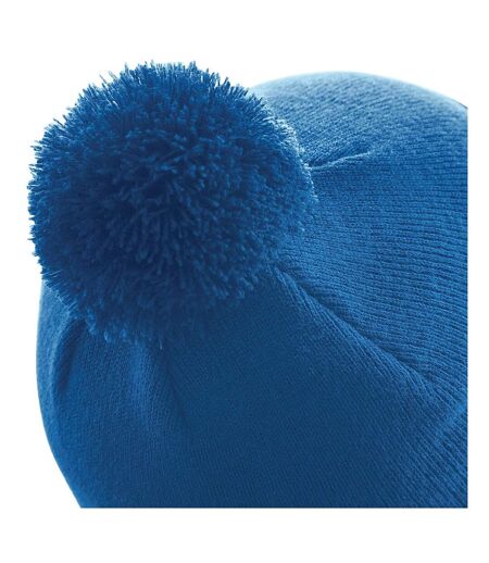 Bonnet avec pompon adulte unisexe bleu Beechfield