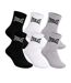 Lot de 6 paires de chaussettes noires/grises/blanches homme everlast el062-1