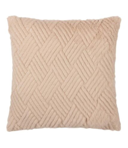 Paoletti Sonnet Faux Fur Cut Throw Pillow Cover (Cream) (45cm x 45cm) - UTRV3282