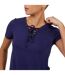 Womens/ladies Plain Lace Up T-shirt Navy Brave Soul-4